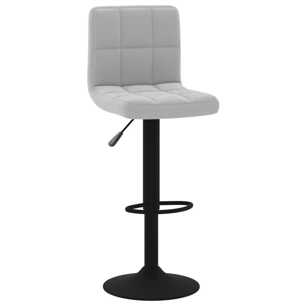 vidaXL Bar Stools 2 pcs Light Grey Velvet