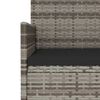 vidaXL 4 Piece Garden Lounge Set with Cushions Grey Poly Rattan