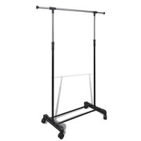 vidaXL Adjustable Clothes Rack 4 Castors 1 Hanging Rail,  vidaXL Adjustable Clothes Rack 4 Castors 1 Hanging Rail