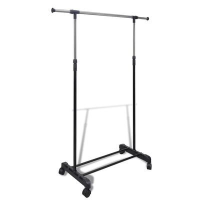 vidaXL Adjustable Clothes Rack 4 Castors 1 Hanging Rail,  vidaXL Adjustable Clothes Rack 4 Castors 1 Hanging Rail