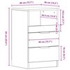 vidaXL Bedside Cabinet Black Engineered Wood