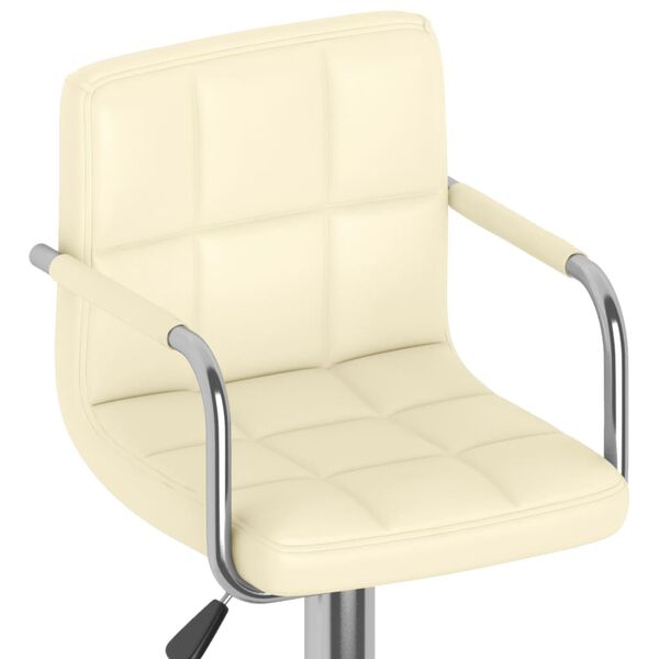 vidaXL Bar Stool Cream Faux Leather