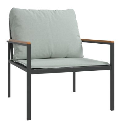 vidaXL 3 Piece Garden Lounge Set with Cushions Anthracite Steel