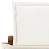 vidaXL Sun Lounger with Cushion Solid Acacia Wood Cream