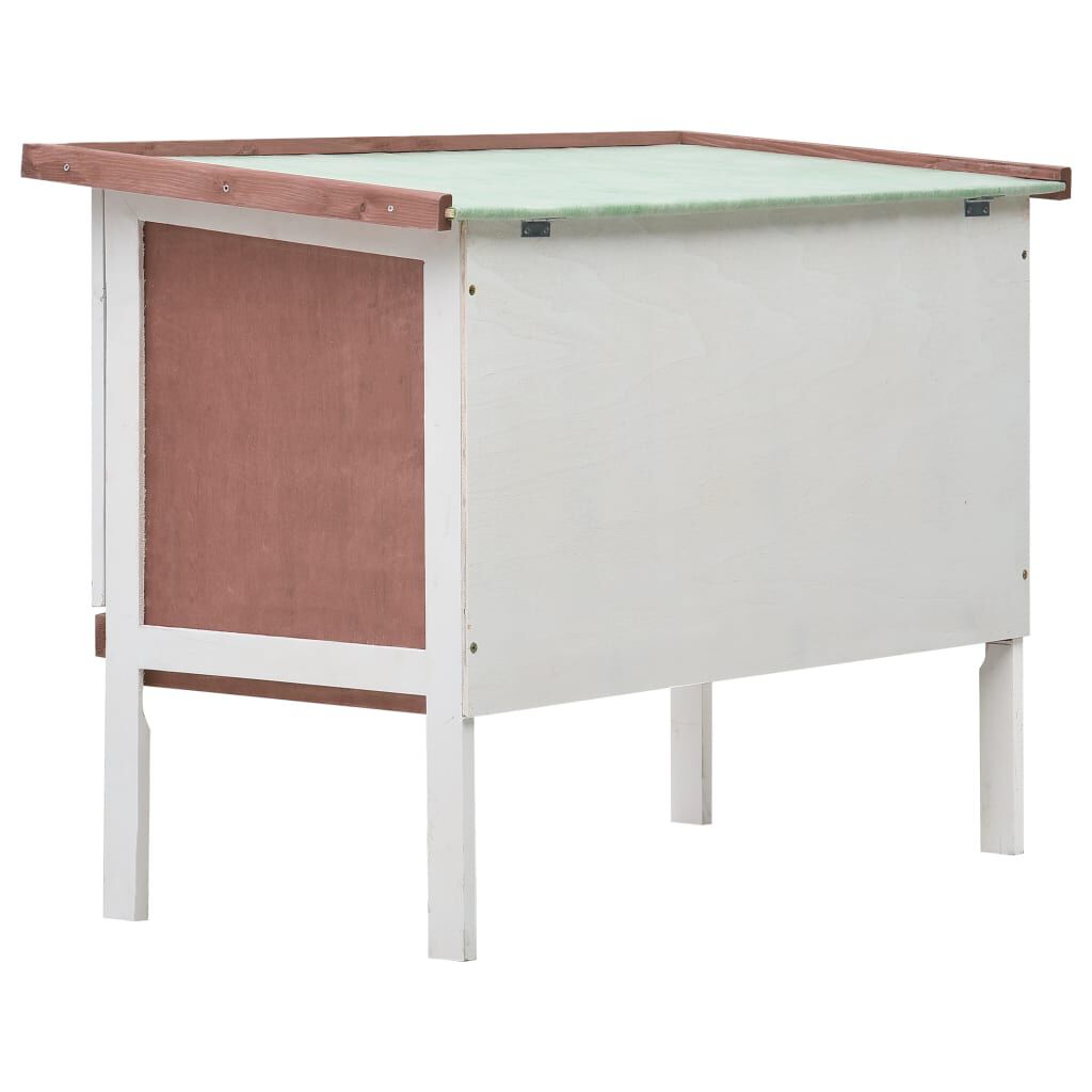 vidaXL Outdoor Rabbit Hutch 1 Layer Brown Wood