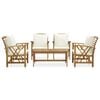 vidaXL 5 Piece Garden Lounge Set with Cushions Solid Acacia Wood