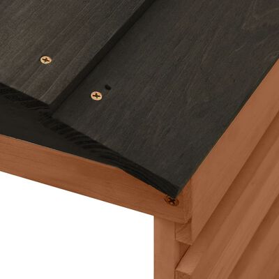 vidaXL Robotic Lawn Mower Garage Black and Brown 78x74x54 cm Firwood, black and brown vidaXL Robotic Lawn Mower Garage Black and Brown 78x74x54 cm Firwood