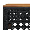 vidaXL 7 Piece Garden Sofa Set with Cushions Black Poly Rattan