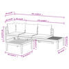 vidaXL 3 Piece Garden Lounge Set with Dark Grey Cushions Acacia Wood