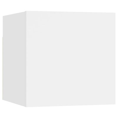 vidaXL 8 Piece TV Cabinet Set White Engineered Wood, white vidaXL 8 Piece TV Cabinet Set White Engineered Wood
