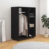 vidaXL Wardrobe Black 80x40x110 cm Engineered Wood