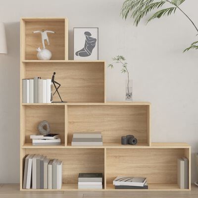 vidaXL Book Cabinet/Room Divider Sonoma Oak 155x24x160 cm Engineered Wood, sonoma oak vidaXL Book Cabinet/Room Divider Sonoma Oak 155x24x160 cm Engineered Wood