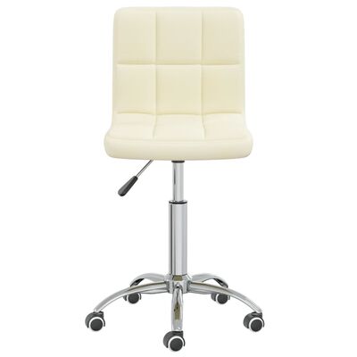 vidaXL Swivel Dining Chair Cream Fabric, cream vidaXL Swivel Dining Chair Cream Fabric