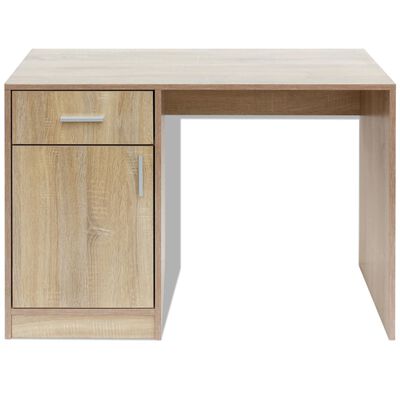 vidaXL Desk with Drawer and Cabinet Oak 100x40x73 cm, oak vidaXL Desk with Drawer and Cabinet Oak 100x40x73 cm