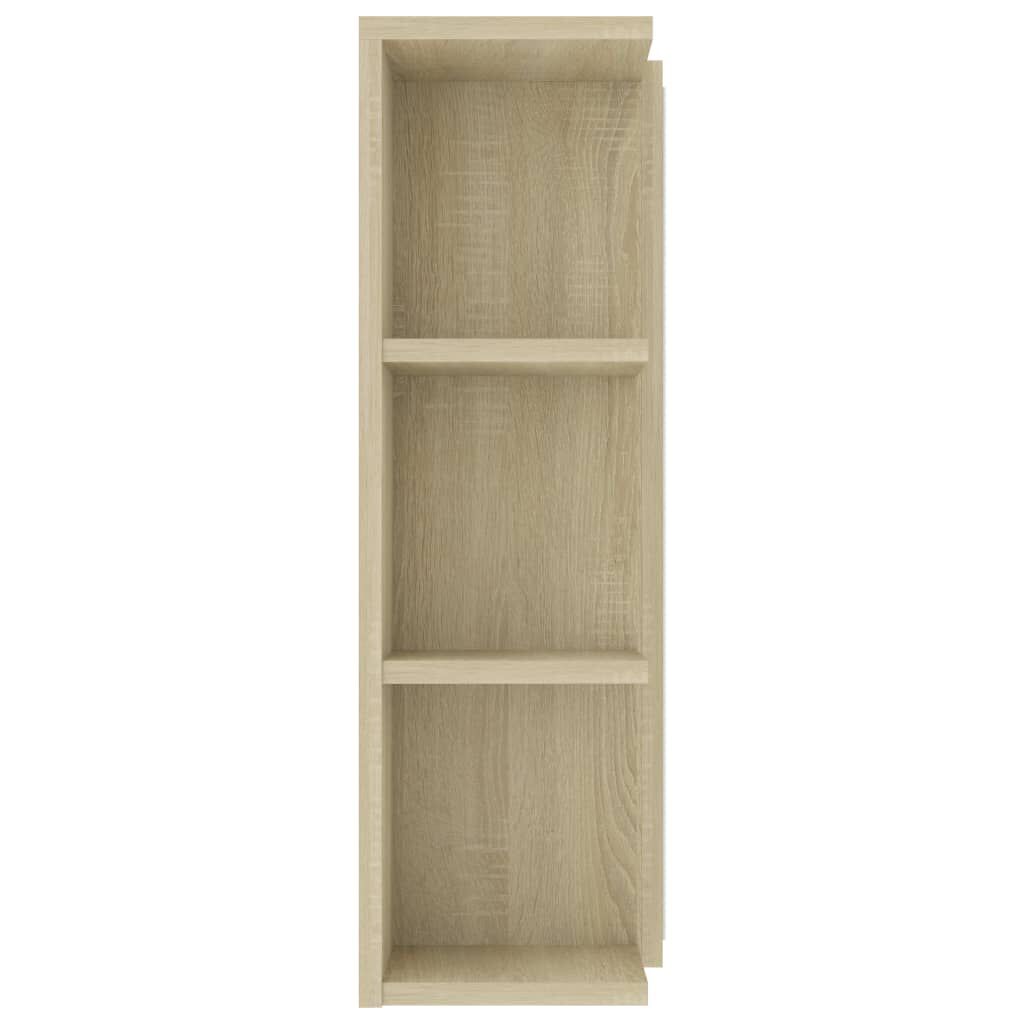 vidaXL Bathroom Mirror Cabinet Sonoma Oak 80x20.5x64 cm Engineered Wood