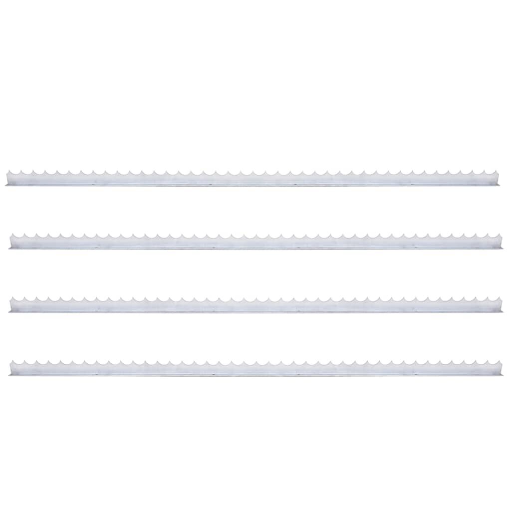 vidaXL Wall Spikes 4 pcs 1 m Galvanised Steel
