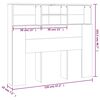 vidaXL Headboard Cabinet White 120x19x103.5 cm