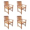 vidaXL 5 Piece Outdoor Dining Set Solid Acacia Wood
