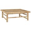 vidaXL 6 Piece Garden Lounge Set with Cream White Cushions Bamboo