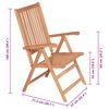 vidaXL Reclining Garden Chairs 2 pcs Solid Teak Wood