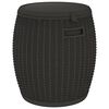 vidaXL 4-in-1 Garden Storage Box Black Polypropylene