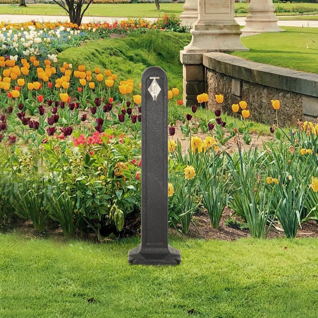 vidaXL Garden Tanker with Faucet Anthracite Stone Look