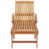 vidaXL Sun Loungers 2 pcs with Table Solid Teak Wood