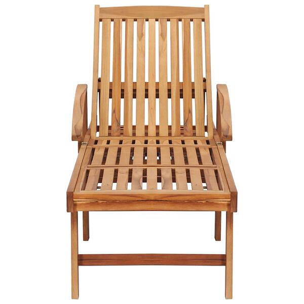 vidaXL Sun Loungers 2 pcs with Table Solid Teak Wood