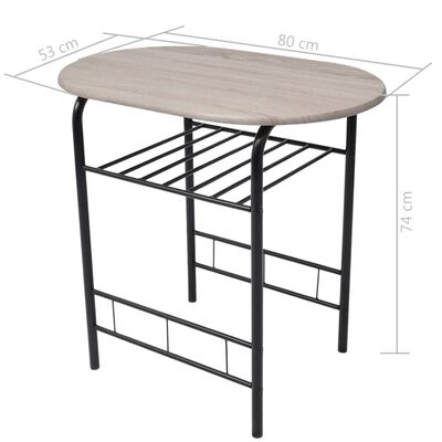 vidaXL Breakfast Bar Set MDF, black vidaXL Breakfast Bar Set MDF