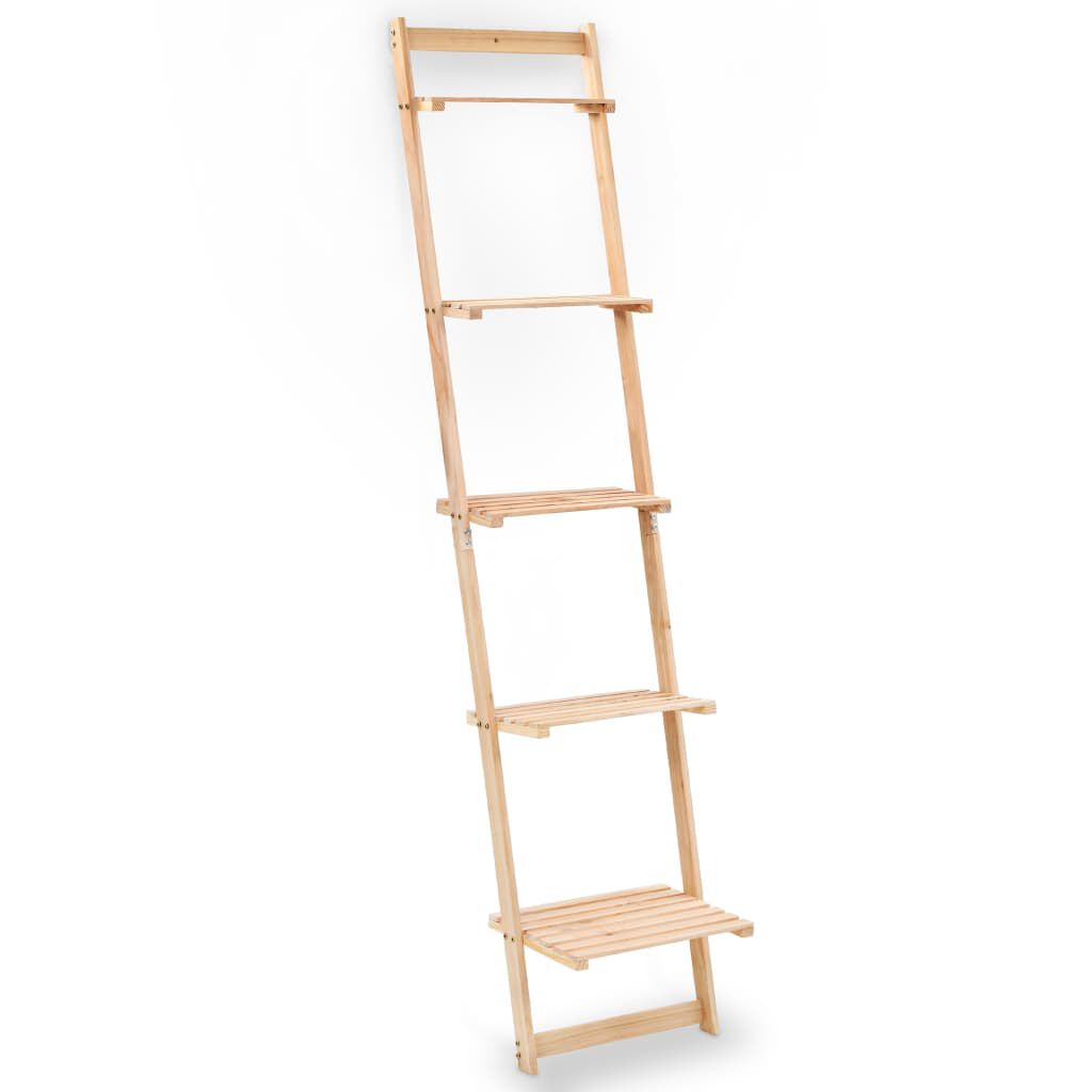 vidaXL Ladder Wall Shelf Cedar Wood 41.5x30x176 cm