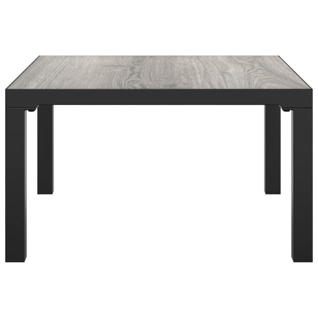 vidaXL Garden Coffee Table Grey 55x55x31 cm DPC and Steel