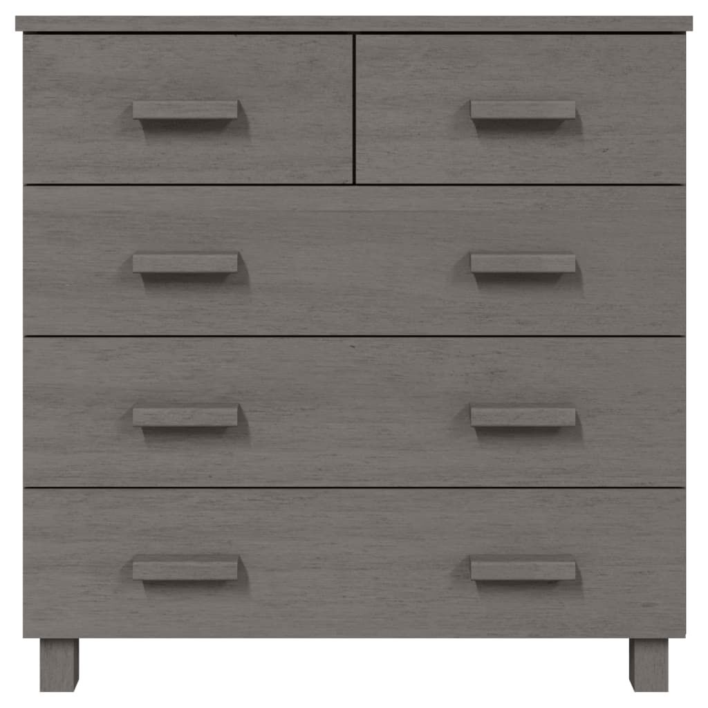 vidaXL Sideboard HAMAR Light Grey 79x40x80 cm Solid Wood Pine