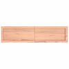 vidaXL Wall Shelf Light Brown 120x30x(2-4) cm Treated Solid Wood Oak