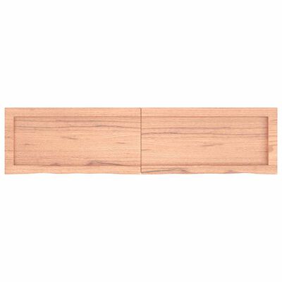 vidaXL Wall Shelf Light Brown 120x30x(2-4) cm Treated Solid Wood Oak, light brown vidaXL Wall Shelf Light Brown 120x30x(2-4) cm Treated Solid Wood Oak