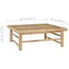 vidaXL 2 Piece Garden Lounge Set with Dark Grey Cushions Bamboo