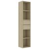 vidaXL Book Cabinet | Sonoma oak | Engineered wood | 36 cm x 30 cm x 171 cm