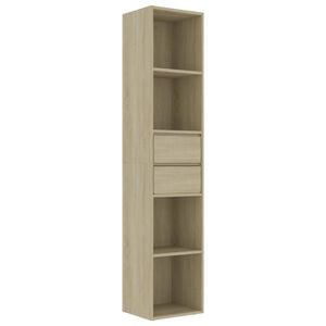 vidaXL Book Cabinet | Sonoma oak | Engineered wood | 36 cm x 30 cm x 171 cm