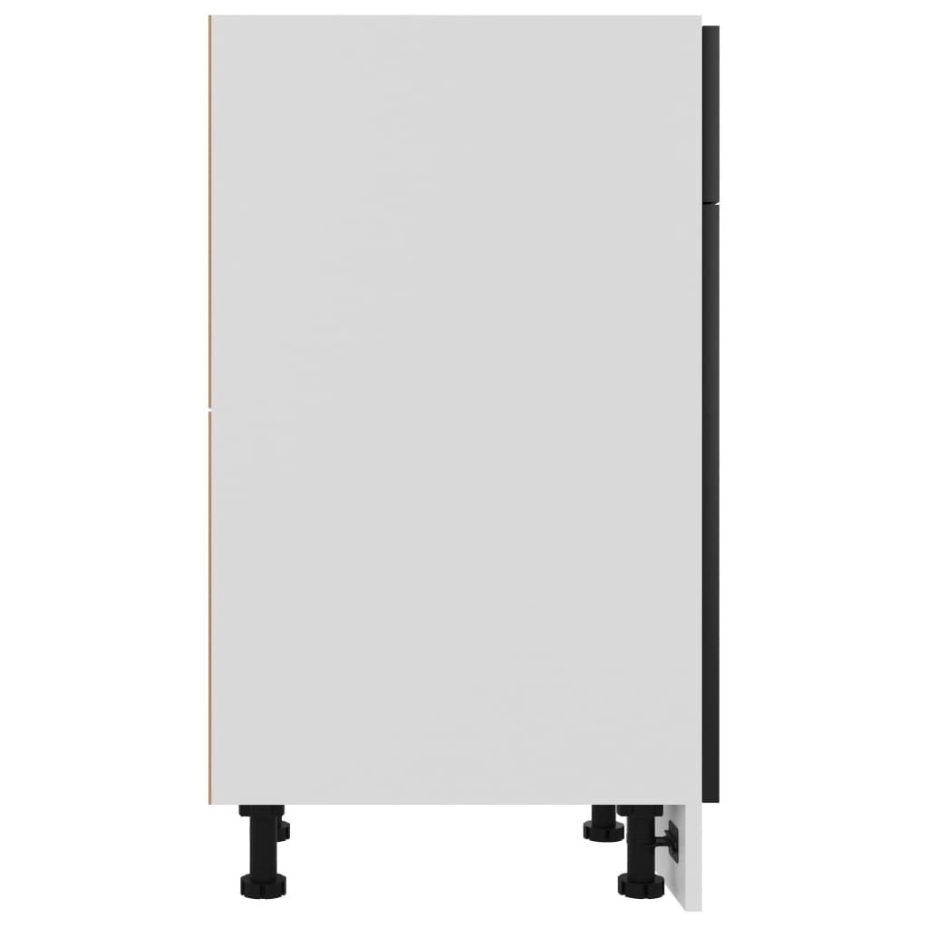 vidaXL Drawer Bottom Cabinet Lyon Black 40x46x81.5 cm Engineered Wood