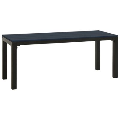 vidaXL Garden Bench 110 cm Steel and WPC Black, black vidaXL Garden Bench 110 cm Steel and WPC Black