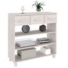 vidaXL Console Table HAMAR White 90x35x90 cm Solid Wood Pine