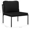 vidaXL 6 Piece Garden Lounge Set with Cushions Black PVC