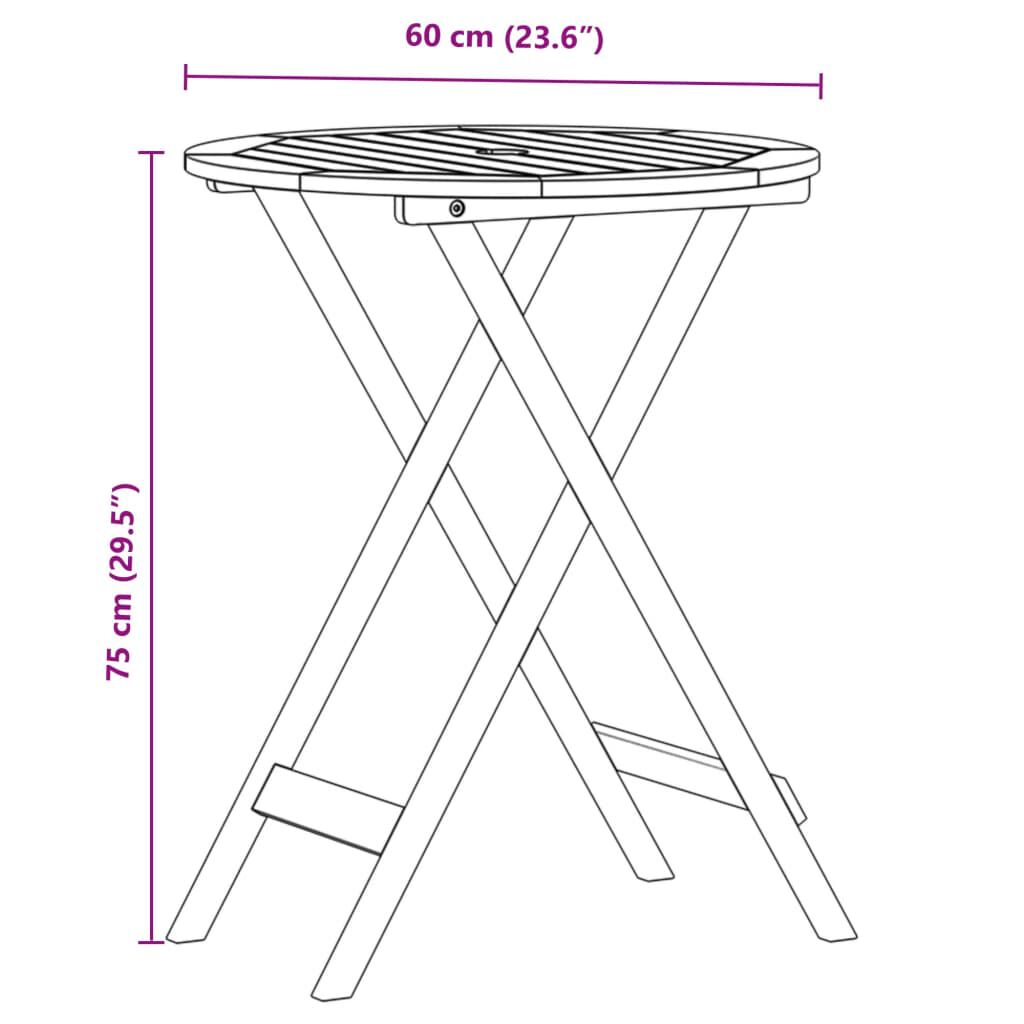 vidaXL 3 Piece Bistro Set Grey Poly Rattan and Solid Wood