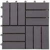 vidaXL Decking Tiles 10 pcs Grey Wash 30x30 cm Solid Acacia Wood