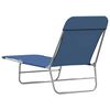vidaXL Folding Sun Loungers 2 pcs Steel and Fabric Blue