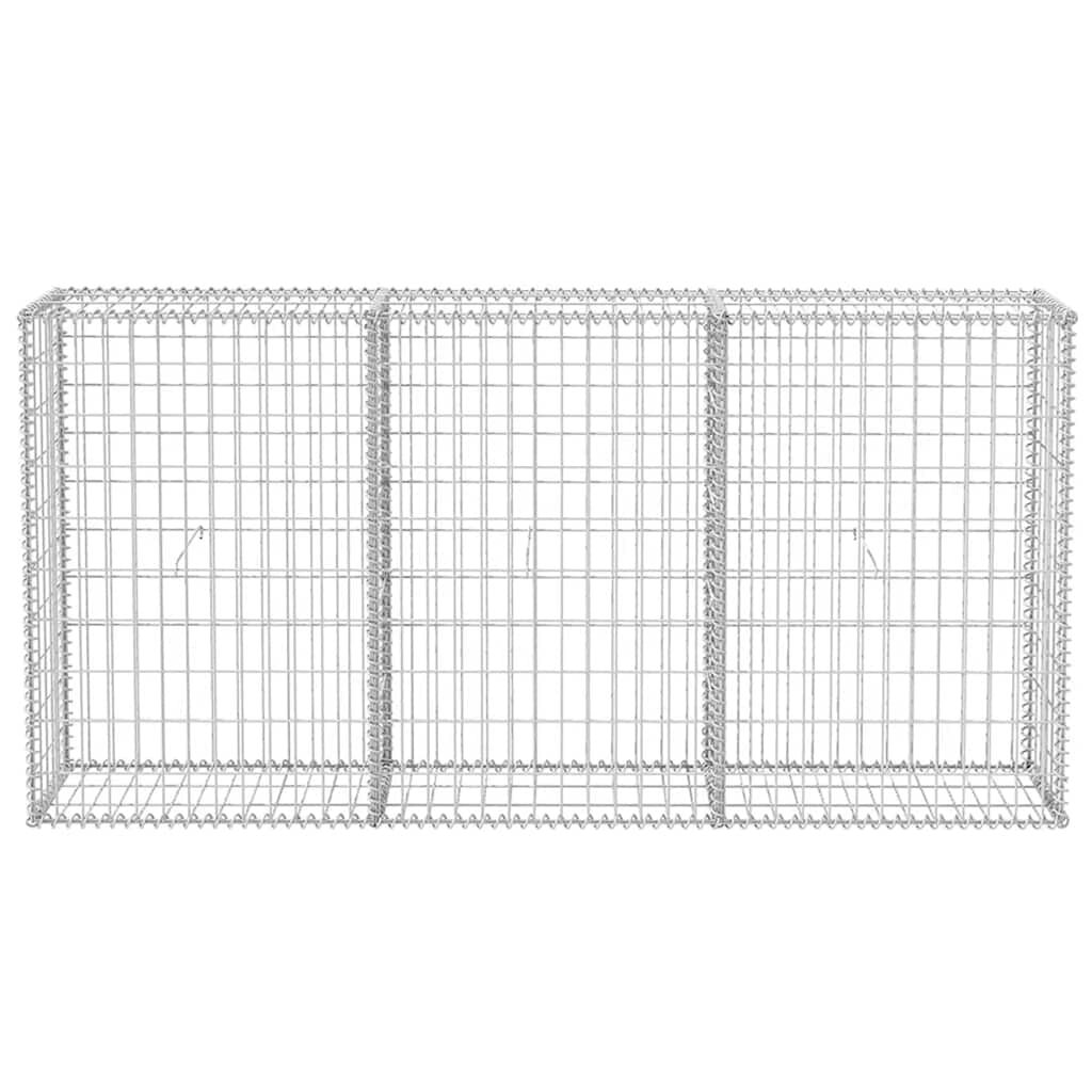 vidaXL Gabion Basket Galvanised Steel 200x30x100 cm