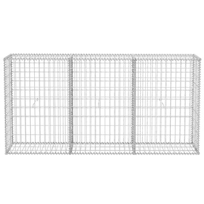 vidaXL Gabion Basket Galvanised Steel 200x30x100 cm,  vidaXL Gabion Basket Galvanised Steel 200x30x100 cm