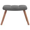 vidaXL Rocking Chair with a Stool Dark Grey Velvet