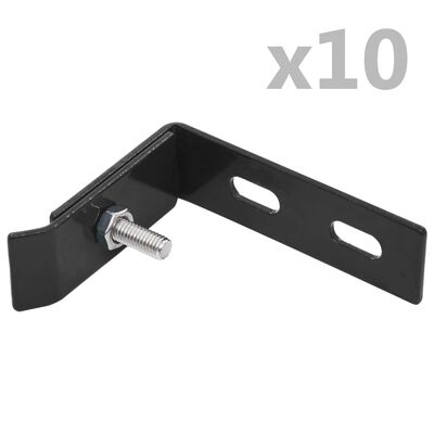 vidaXL Wall Corner Connector 10 Sets Anthracite, anthracite vidaXL Wall Corner Connector 10 Sets Anthracite