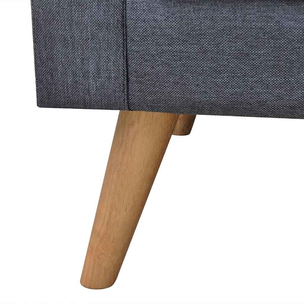 vidaXL Sofa 2-Seater Fabric Dark Grey