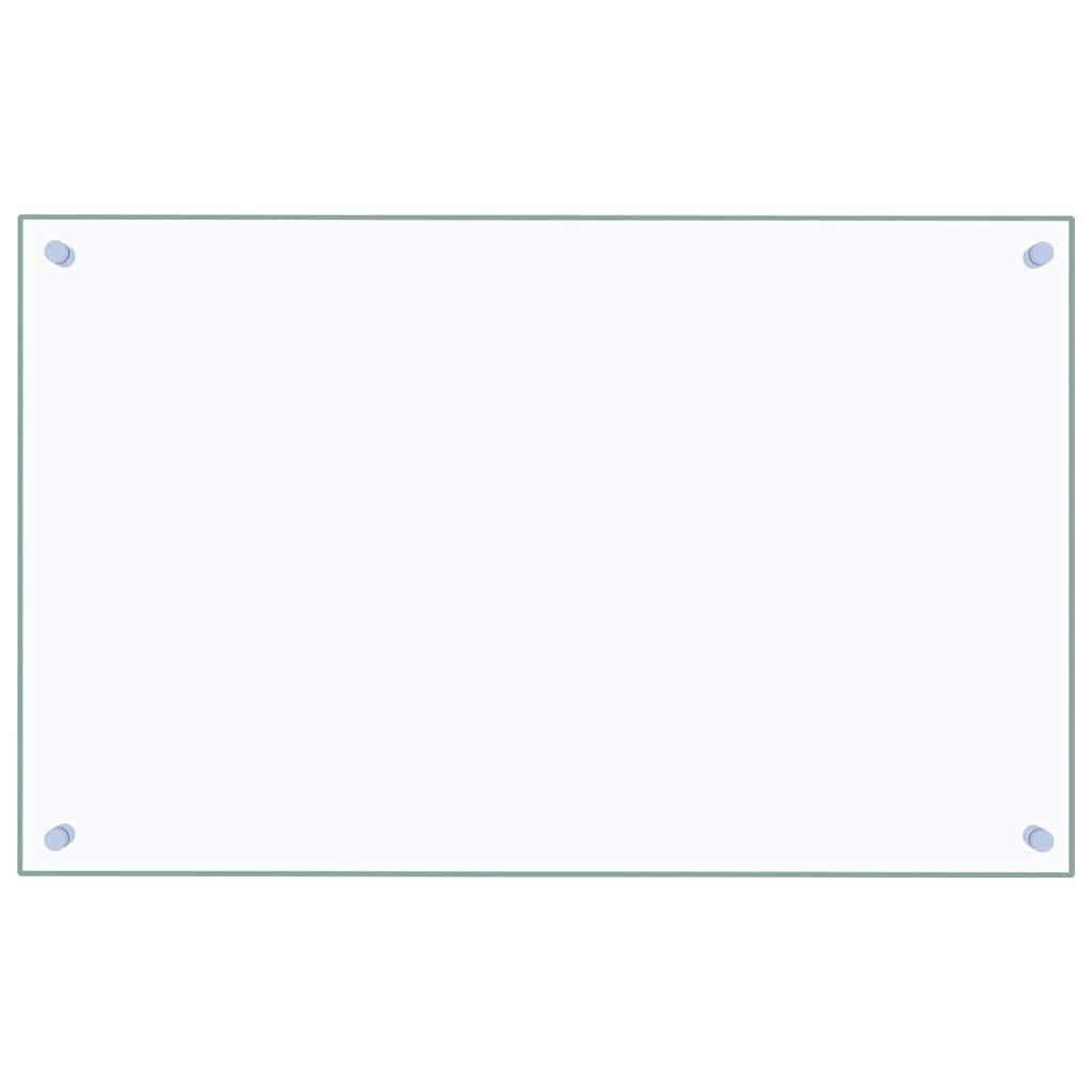 vidaXL Kitchen Backsplash Transparent 80 x 50 cm Tempered Glass